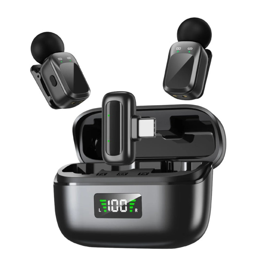Wireless Magnetic Monitor & Lavalier Mic Kit for Vlogging & Streaming