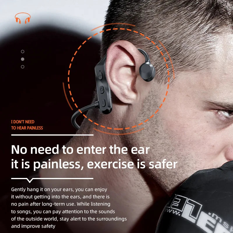 K69 Bone Conduction Wireless Earphones – Open-Ear Bluetooth Headset for Safe Outdoor Listening
