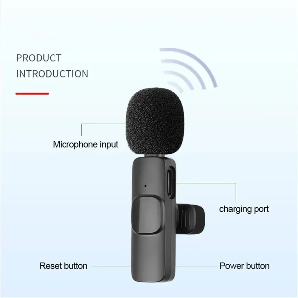 VIKEFON K9 Wireless Lavalier Microphone – Dual-Compatible Bluetooth Mic for iPhone & Android