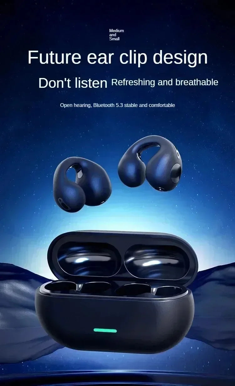 DIXSG Bluetooth 5.3 Ear Hook Earbuds – Wireless & Mic