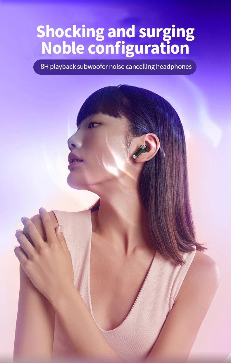 INMAS E3B Bluetooth 5.3 Earphones – HiFi, Waterproof, 8H Play