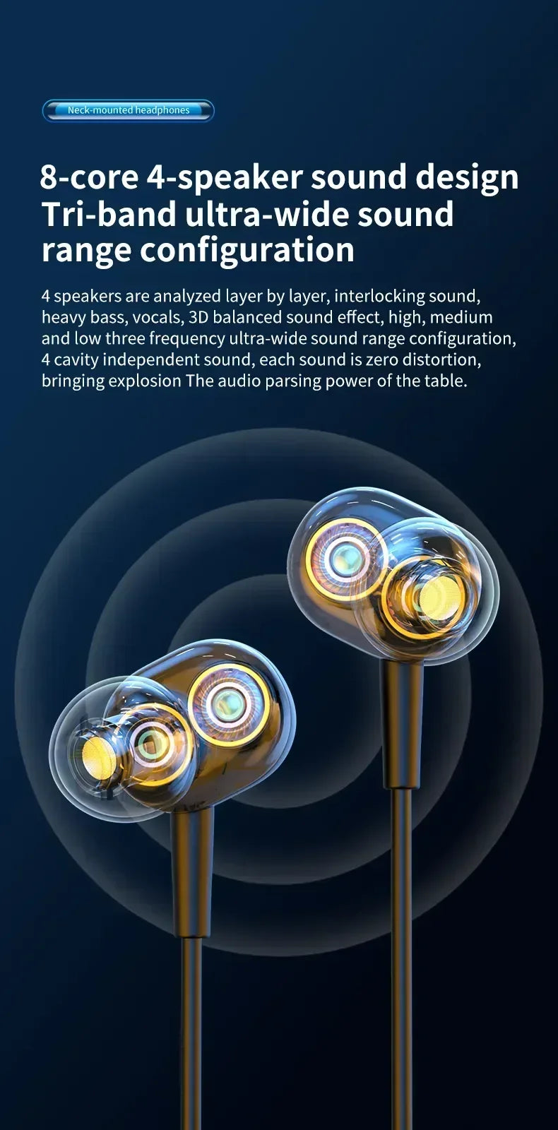 Luxuglow Wireless In-Ear – 10000mAh Noise Cancelling Bluetooth
