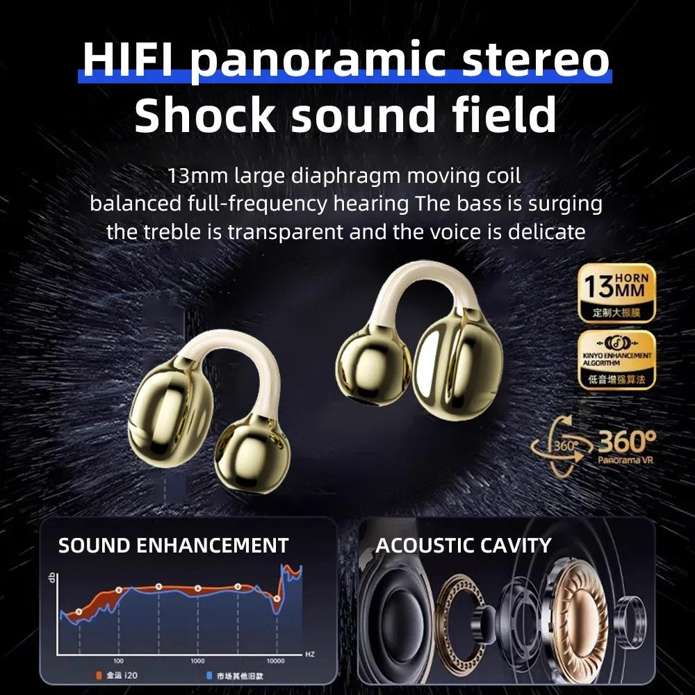 2025 Wireless Air Bone Conduction Earphones – HIFI, Waterproof – audio-accessory