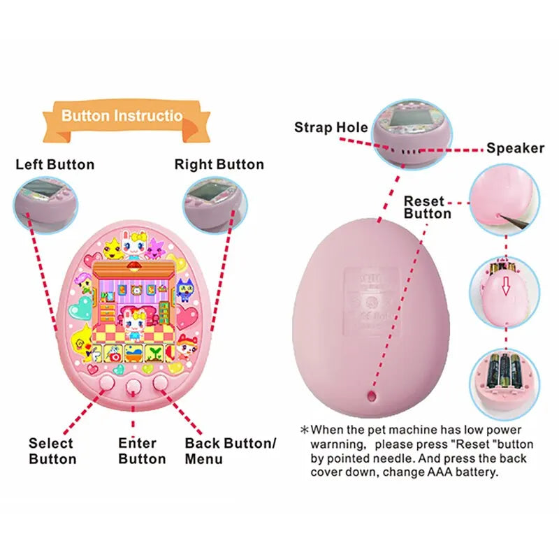 Interactive Electronic Pet Game – Virtual Friend with Color Screen