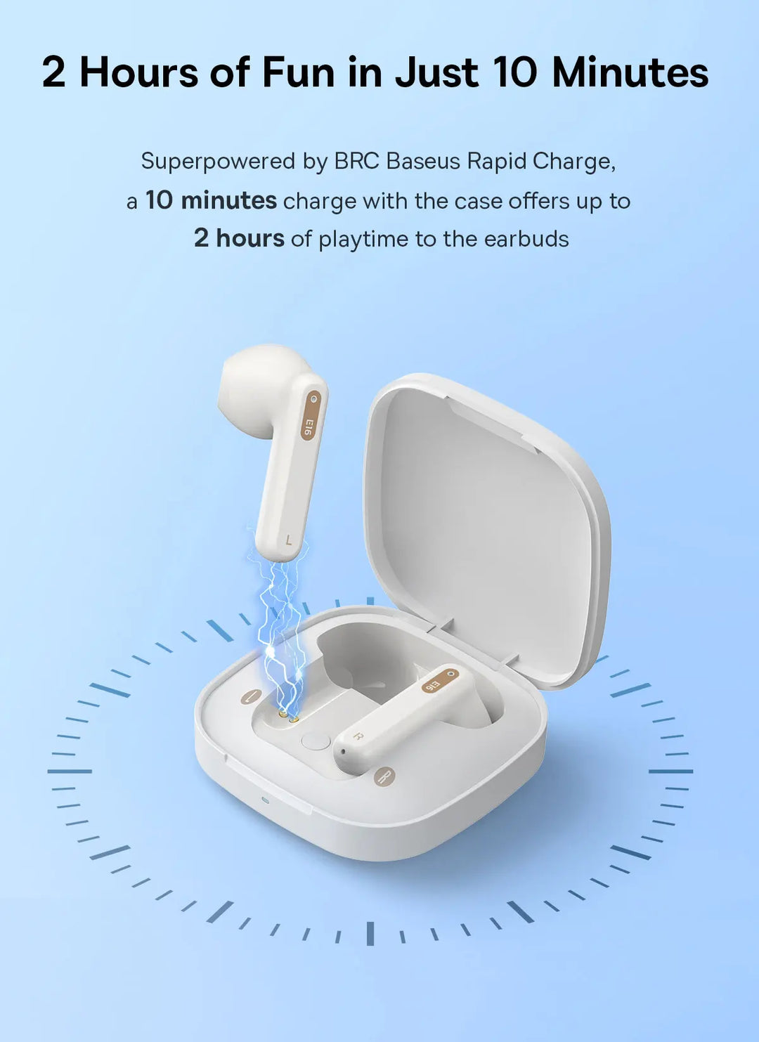 BASEUS Bluetooth 5.3 Earbuds – 30H Battery, TWS Wireless
