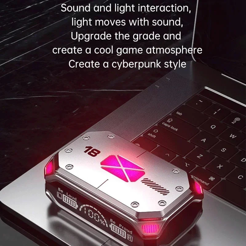 PHONEPACE M41 Gaming Earbuds – Bluetooth 5.3 TWS with RGB Lights & Power Bank Case