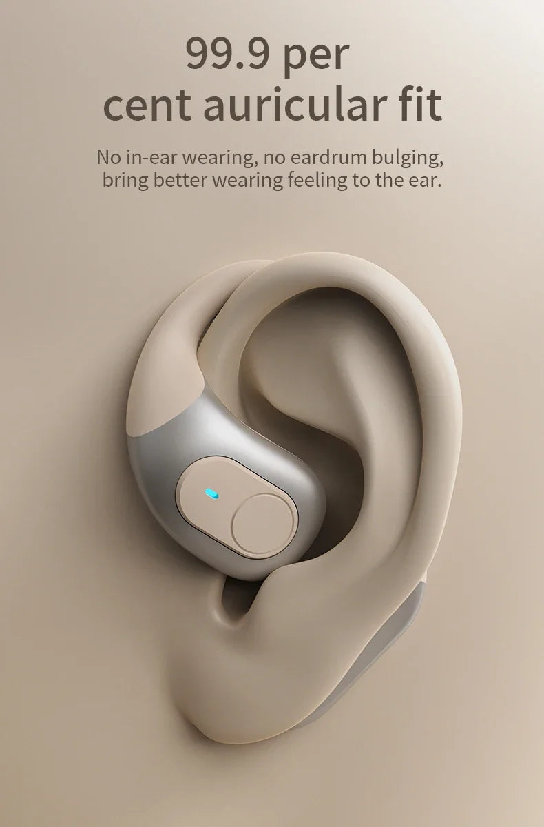 GUJIU Bluetooth 5.3 Ear Hook Headphones – Waterproof & Mic