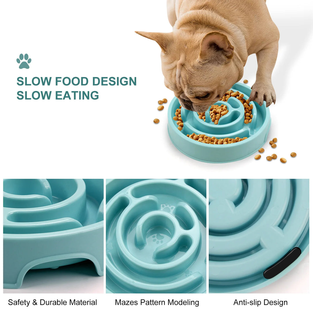 Slow Feeder Dog Bowl – Non-Slip & Anti-Choke Design