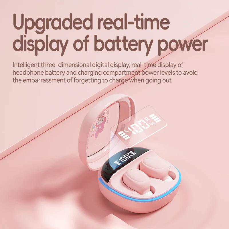 Hello Kitty TWS Earphones – Bluetooth 5.3, ANC, Waterproof
