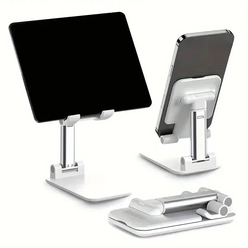 Adjustable Telescopic Phone & Tablet Stand – Foldable & Ergonomic Desk Holder