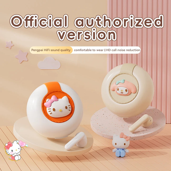 Hello Kitty Bluetooth 5.2 Earbuds – Cute, Wireless & Waterproof – audio-accessory