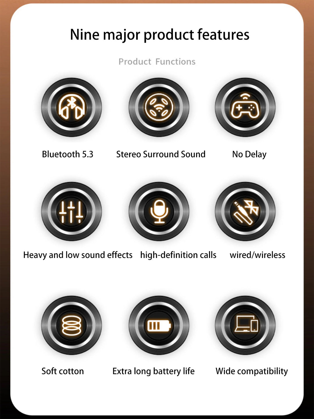 T-WOLF Bluetooth Headphones – Wireless+Wired, ANC, Dynamic Sound