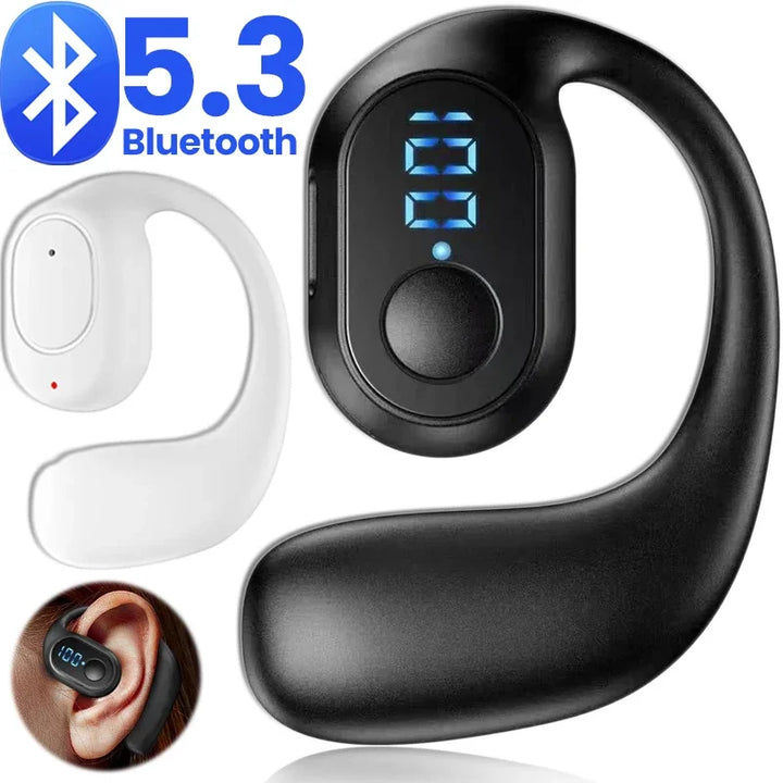 BAPPSUS Digital Display Bluetooth Ear Hook Headset – Stylish & Compact – audio-accessory