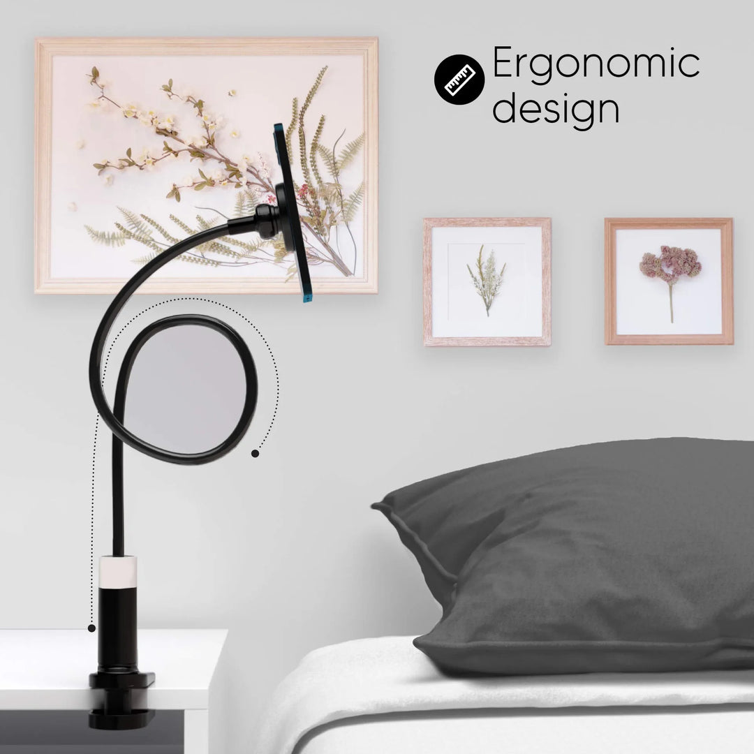 MagSafe Gooseneck iPhone Holder – 360° Adjustable Mount for Desk, Bed & Content Creation