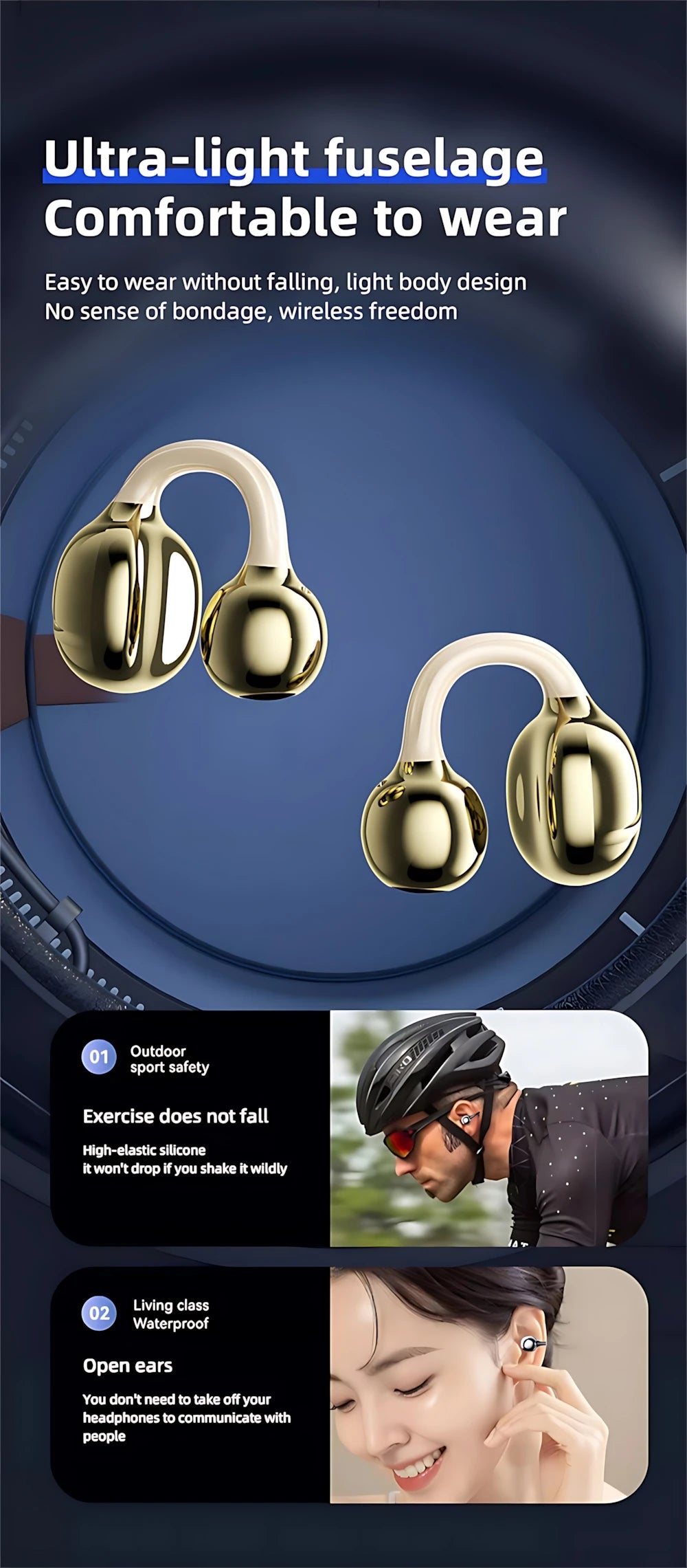 2025 Wireless Air Bone Conduction Earphones – HIFI, Waterproof – audio-accessory