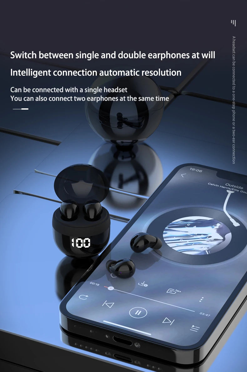 OLOEY Mini TWS Earphones – Bluetooth 5.3, ANC, 24H Battery