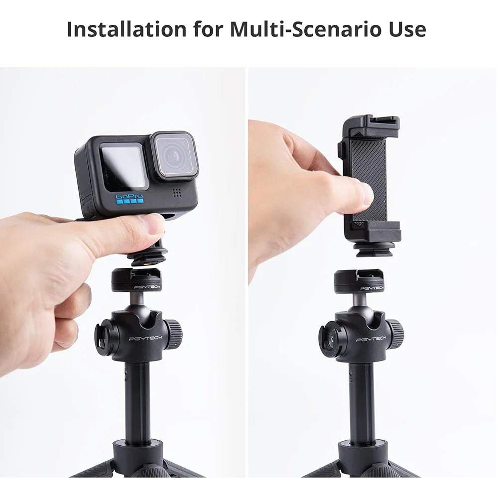 PGYTECH CapLock Tripod Set – Extendable Tripod with Phone Clamp & Mount
