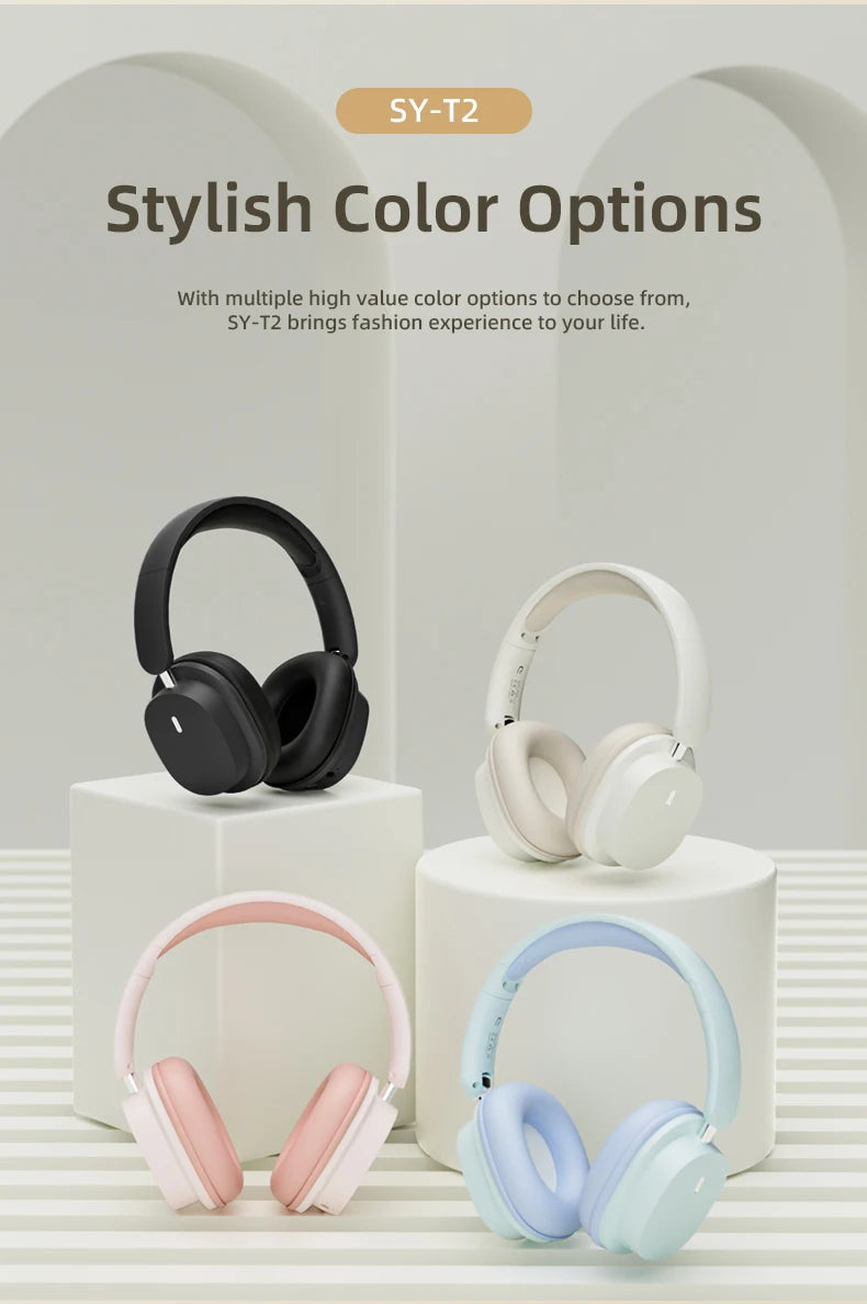 VAORLO Bluetooth 5.3 Headphones – Foldable, 20H Playtime