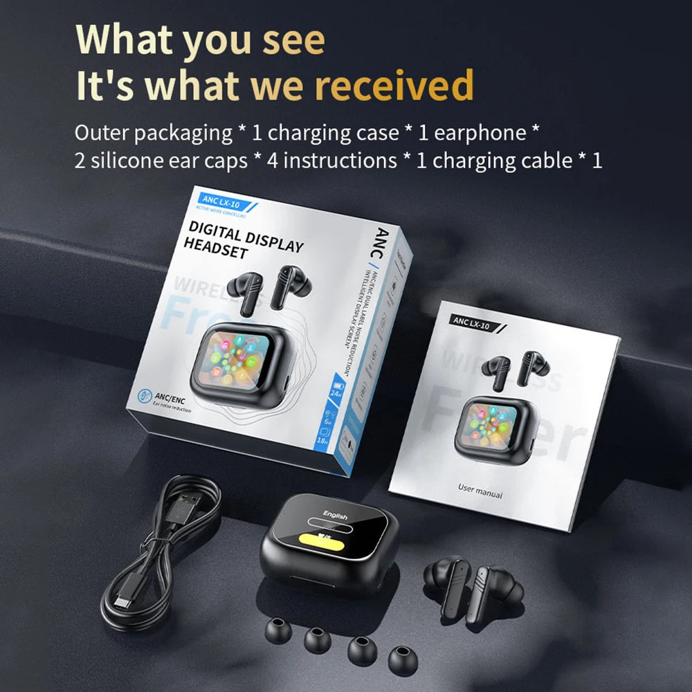 CUGUU LX10 Bluetooth 5.4 Earbuds – ANC, ENC, Touch Screen