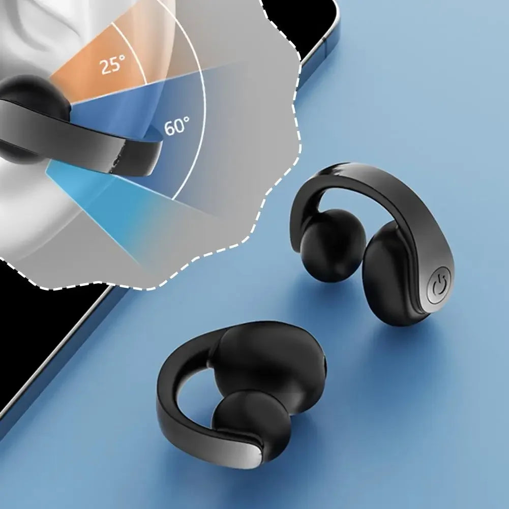 “MOONBIFFY Bluetooth 5.4 Ear Clip Headphones – ANC, Waterproof, Sport”