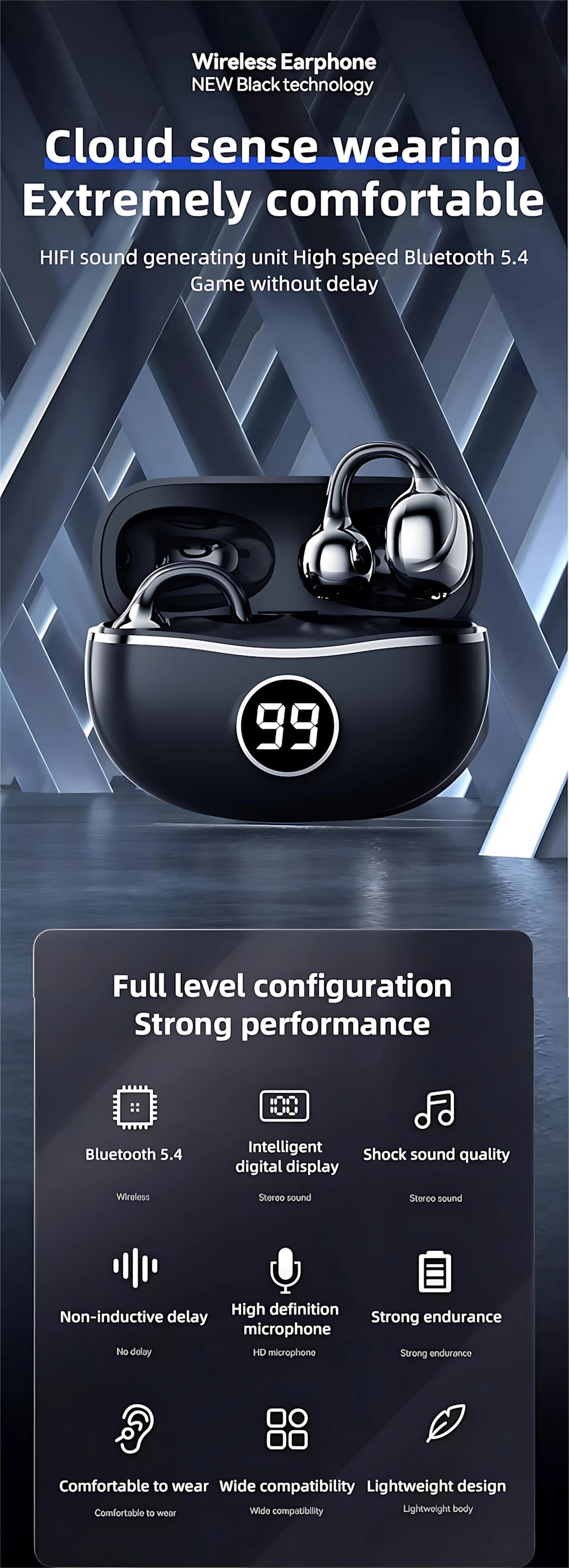 2025 Wireless Air Bone Conduction Earphones – HIFI, Waterproof – audio-accessory