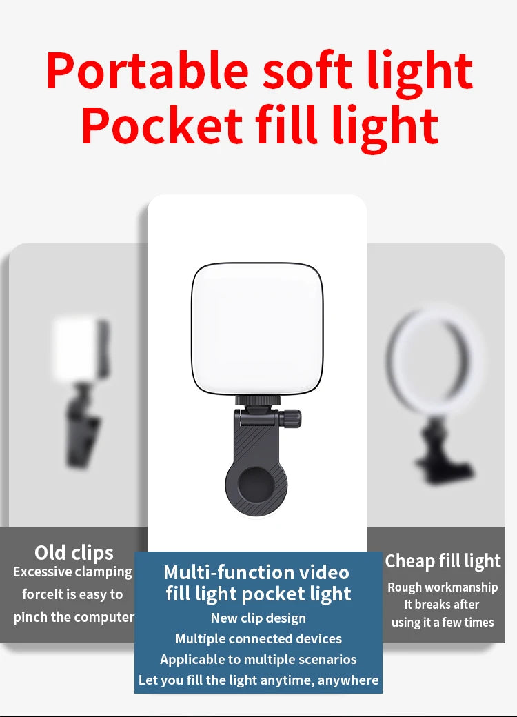 Nagnahz M11 Mini LED Fill Light – Bi-Color Portable Light for Cameras & Phones