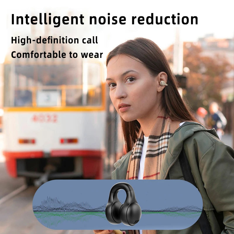 HUOMTONG Wireless Ear Clip Headphones – ANC, Sports, Gaming