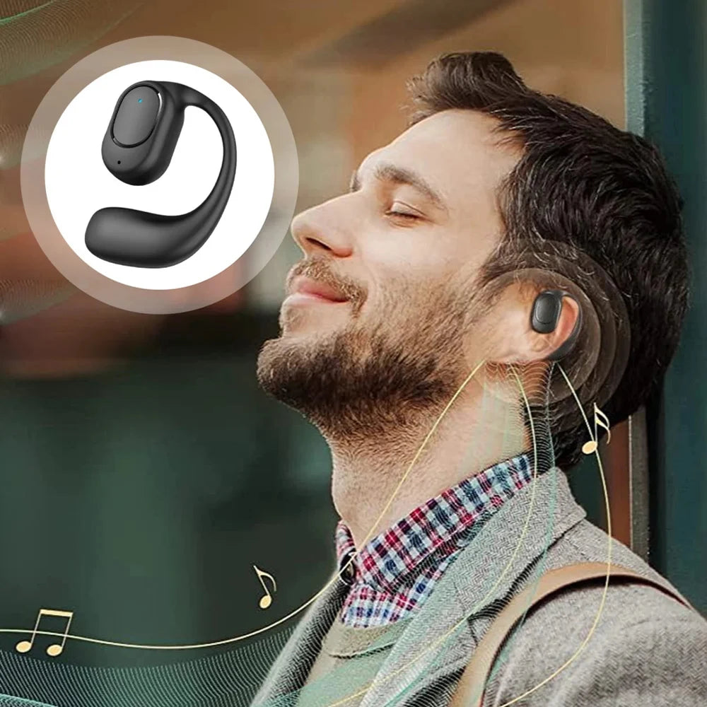 CUGUU Bluetooth 5.4 Ear Hook Headset – Single Ear, HiFi, Waterproof