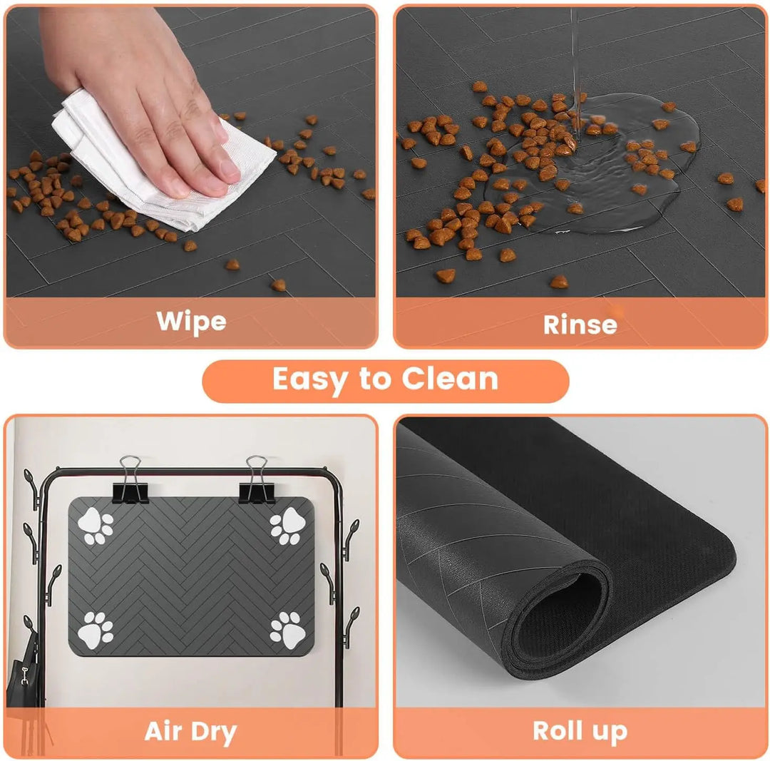 Pet Feeding Mat – Absorbent & Waterproof Dog & Cat Bowl Placemat