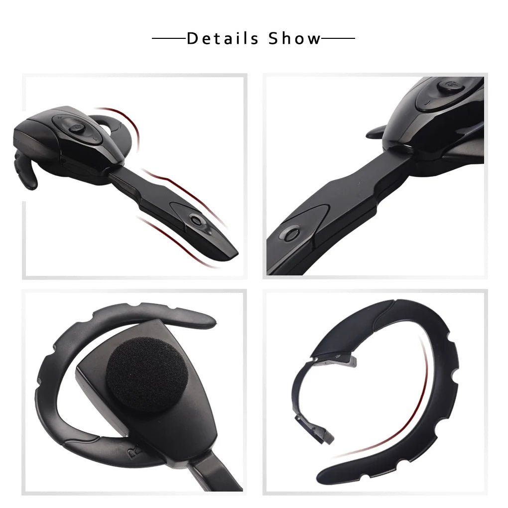 Elenxs Bluetooth Ear Hook Headset – ANC, 6H Talk, Driving Use