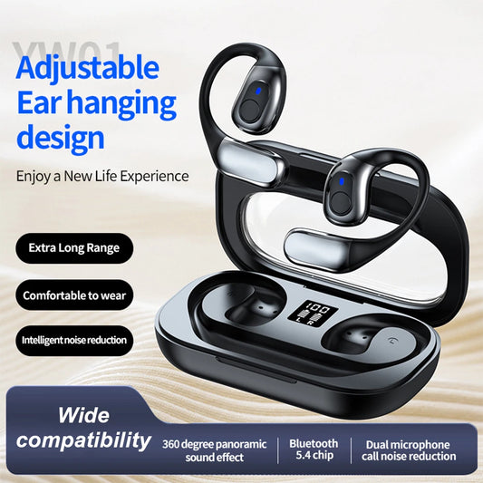 ALLOYSEED Bluetooth 5.4 Earhook Earbuds – 9D Sound, Sports – audio-accessory