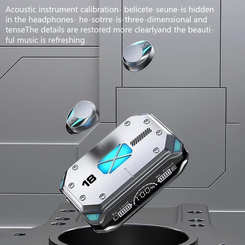 PHONEPACE M41 Gaming Earbuds – Bluetooth 5.3 TWS with RGB Lights & Power Bank Case