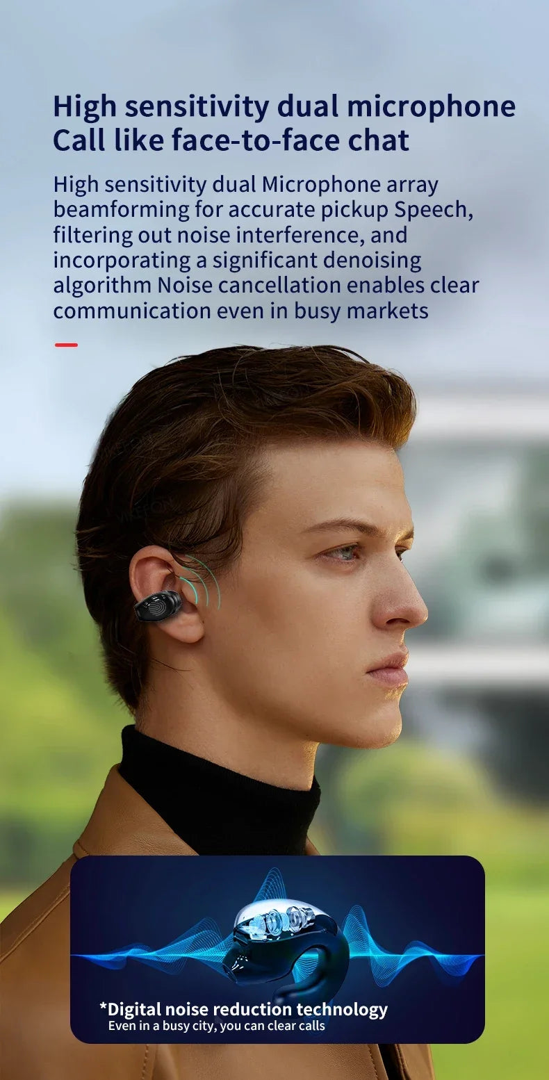 VIKEFON Bluetooth 5.3 Ear Hook Earbuds with Mic – audio-accessory