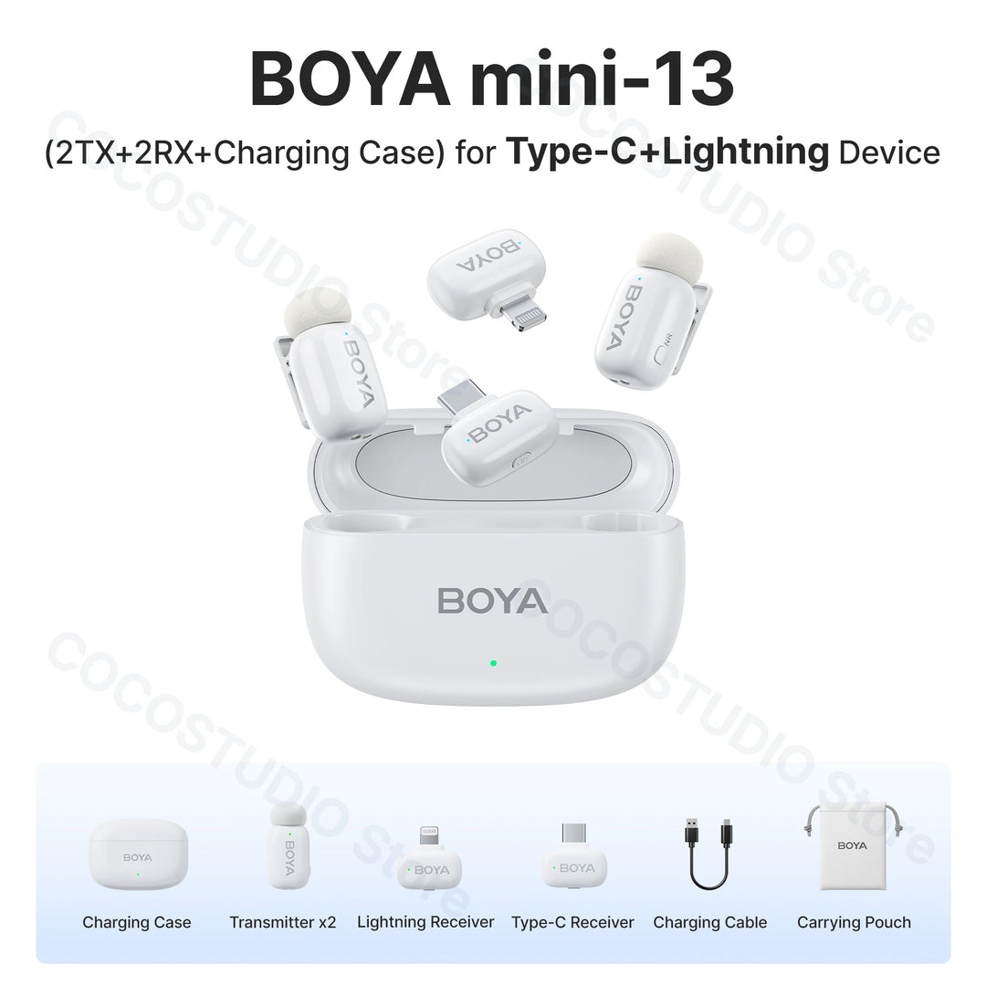 BOYA Mini Wireless Lavalier Mic | iPhone 15/Android/Camera