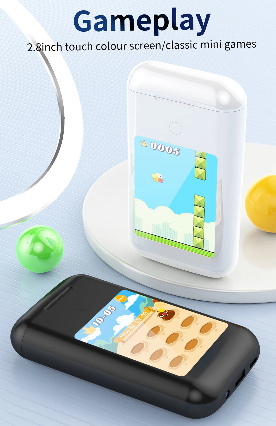SIMSONLAB TWS Bluetooth 5.3 – 8000mAh Power Bank & MP4