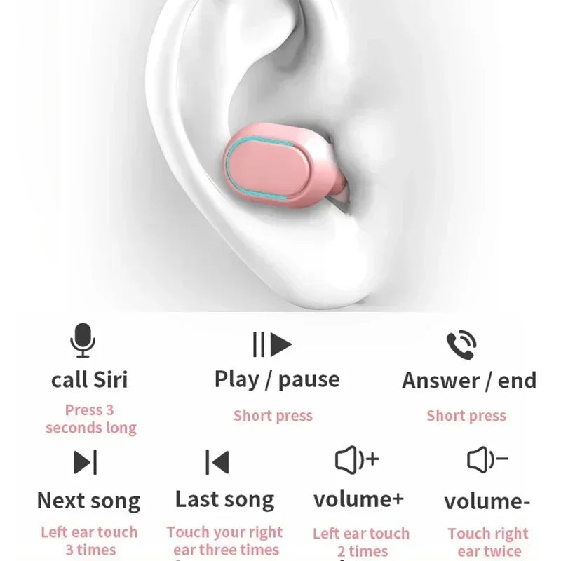 DAMORE Wireless In-Ear Bluetooth Headphones – Lightweight & Clear Sound
