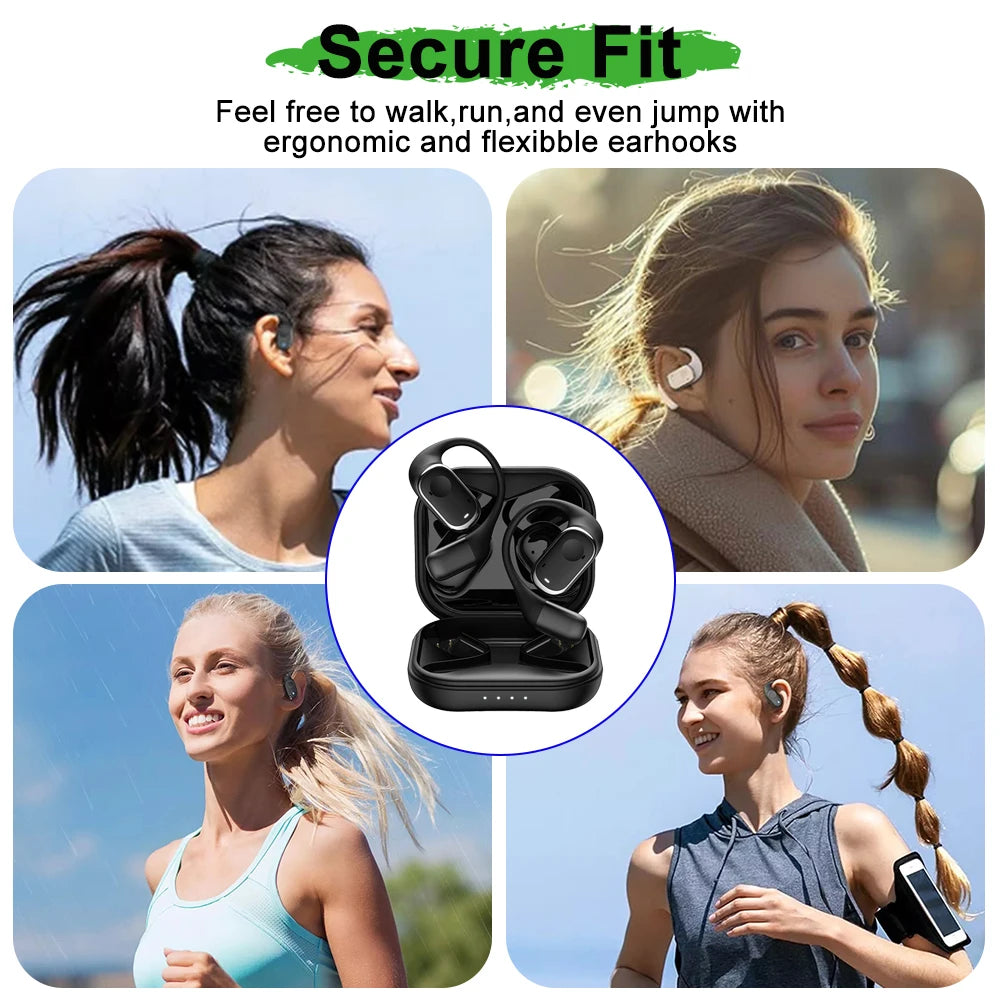 AideeMaster Bluetooth 5.3 Open-Ear – ANC, Waterproof, Sports