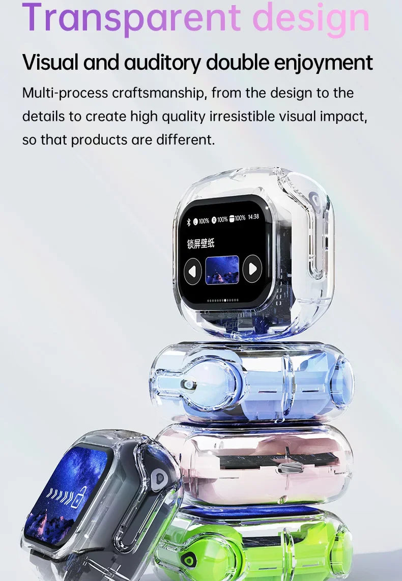 Beauddy TWS Bluetooth 5.4 Earbuds – ANC, Stereo Bass, LED