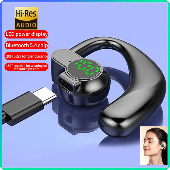 CUGUU Bluetooth 5.4 Ear Hook – Rotatable ENC Noise Cancelling – audio-accessory