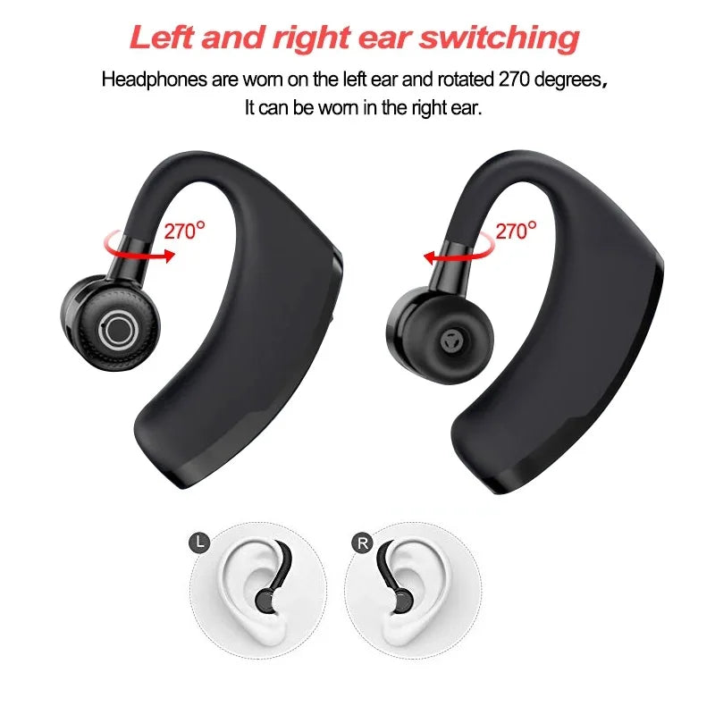 Fomscvka V9 Wireless Ear Hook Headset – HiFi Hands-Free