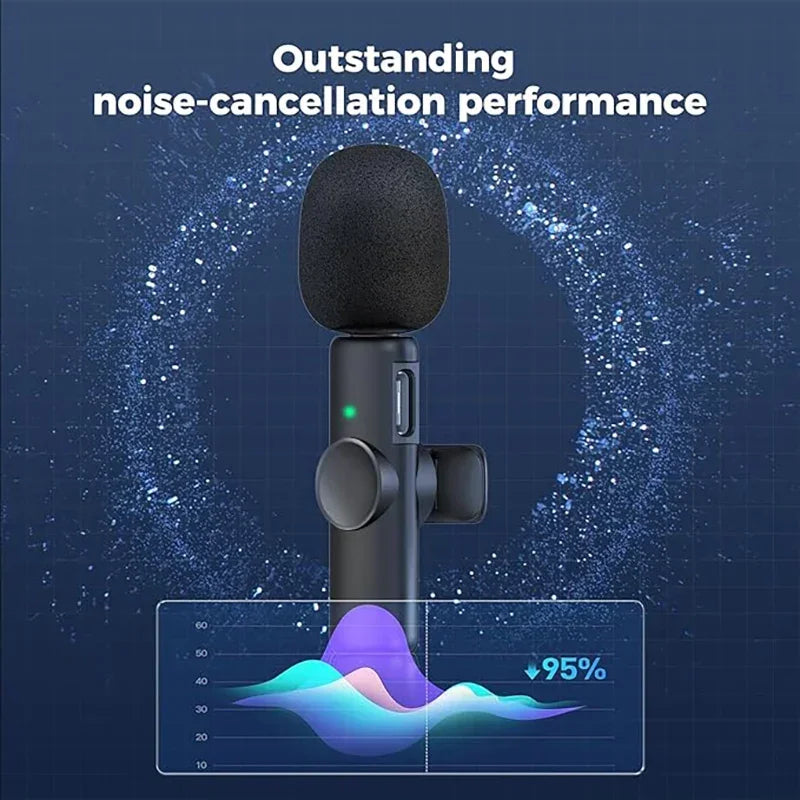VIKEFON K11 Wireless Lavalier Microphone – Plug & Play Omnidirectional Mic for iPhone & Android