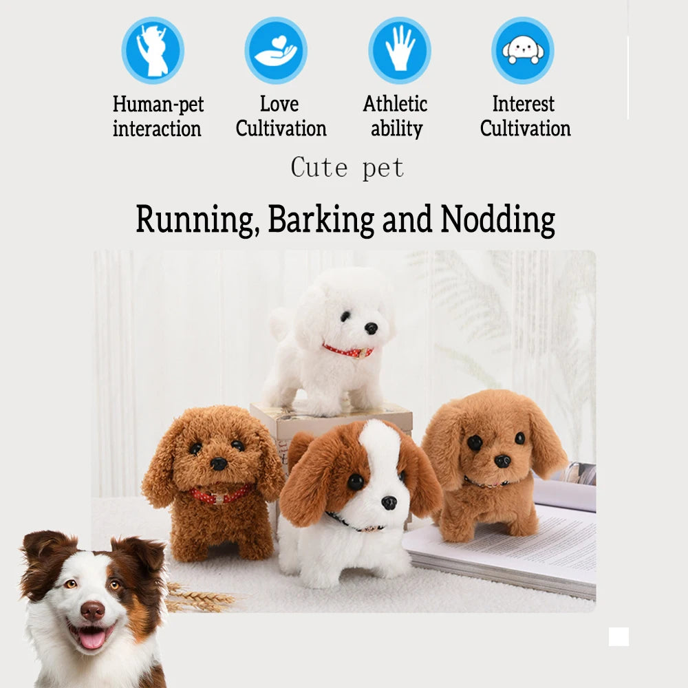 Realistic Plush Puppy Dog – Soft Stuffed Animal Toy