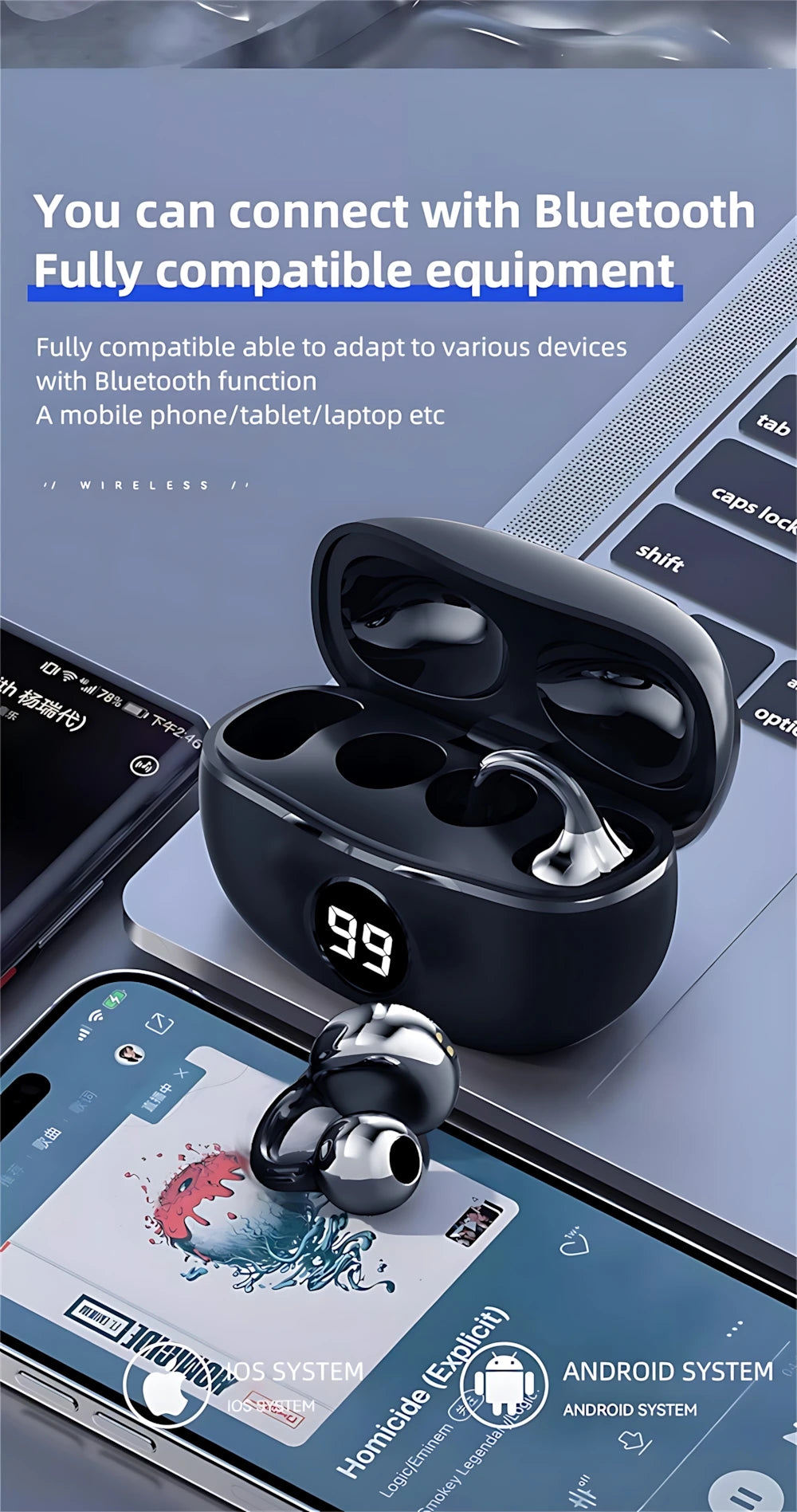 2025 Wireless Air Bone Conduction Earphones – HIFI, Waterproof – audio-accessory