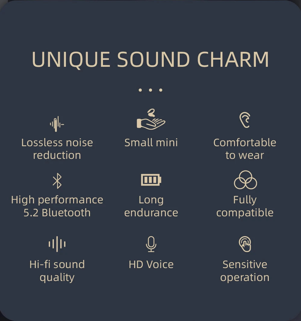 DISOUR M-F8 Bluetooth 5.2 Ear-Hook Headset | ANC & 20H Playtime