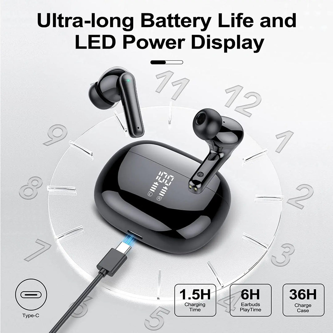 PYLV TWS Bluetooth 5.3 Earphones – Noise Reduction, Low Latency
