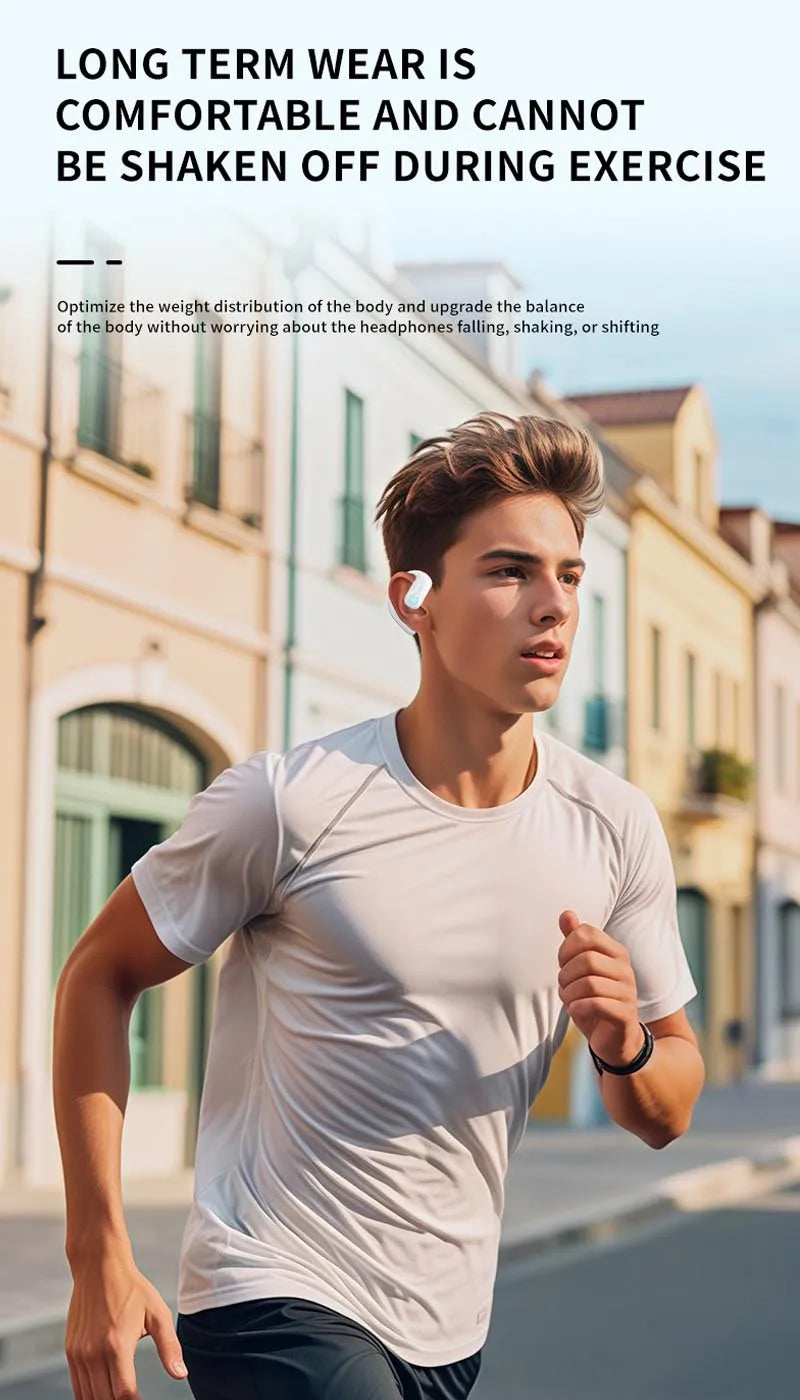 Ruiforlove Bluetooth 5.4 Ear Hook Headset – Noise Cancelling & HiFi