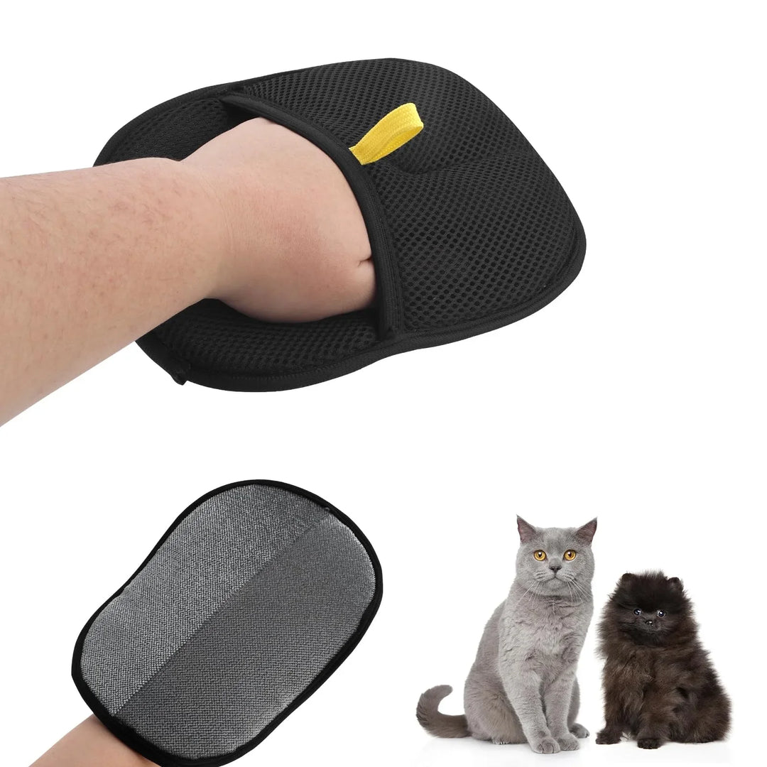 Pet Hair Removal Gloves – Reusable Double-Sided Grooming Tool