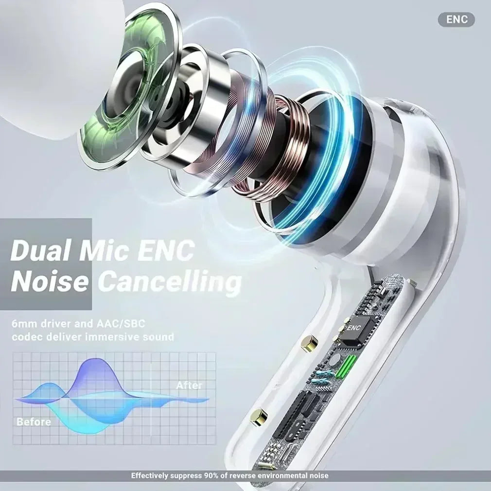 DAMORE Bluetooth ANC Earphones – 123dB Hi-Fi Sound with App EQ & Waterproof Design