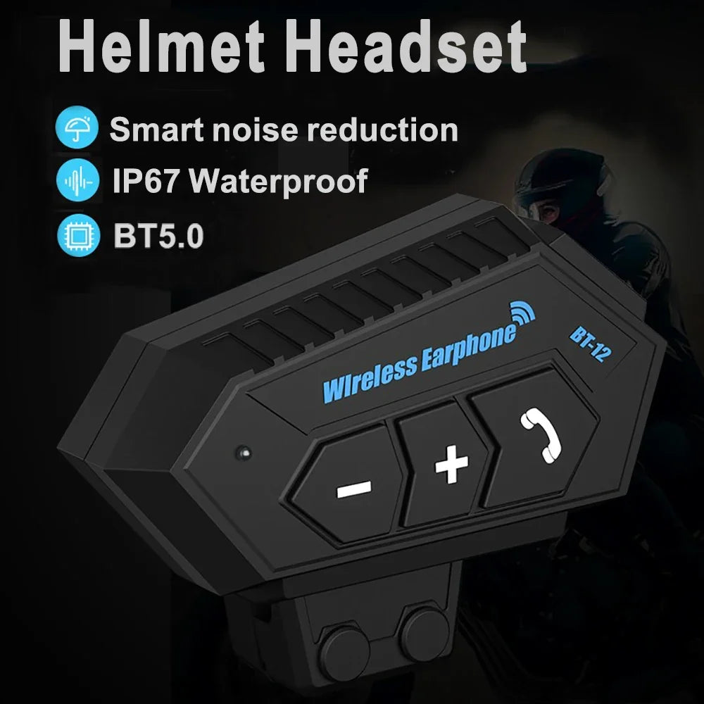 Kankeirr Helmet Bluetooth Headset – Waterproof, Hands-Free Audio