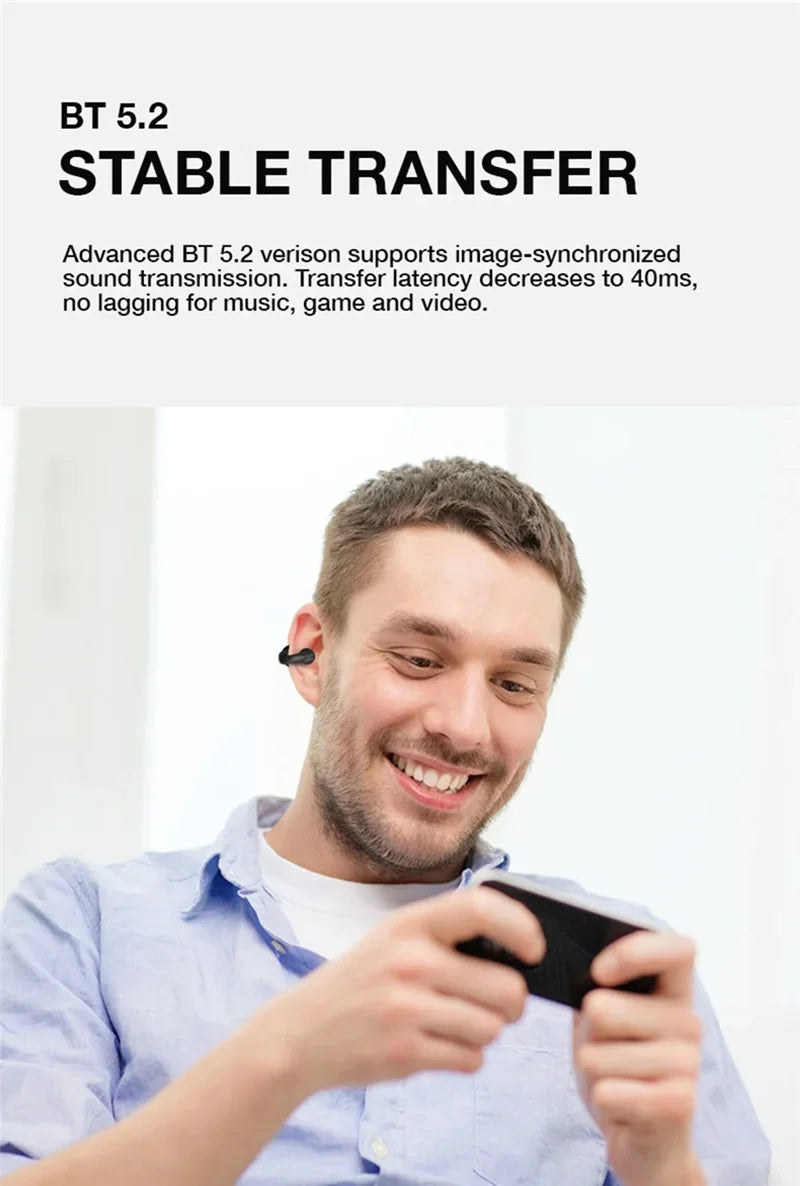VIKEFON Bluetooth 5.3 Ear Hook – Air Conduction, Sports